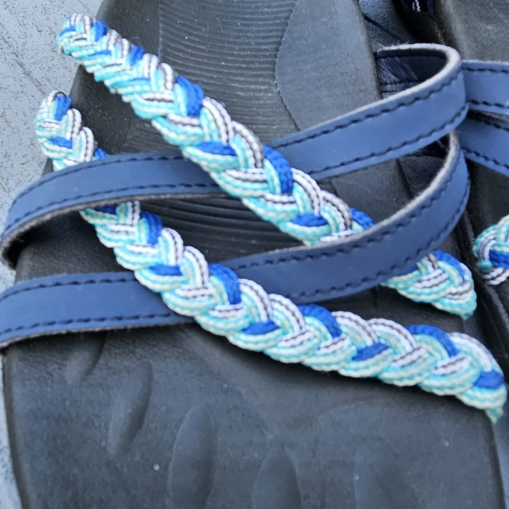 DUINN Hiking Sport Walk Sandal Adjustable Straps Blue Women's Size 8 US - 38 EU